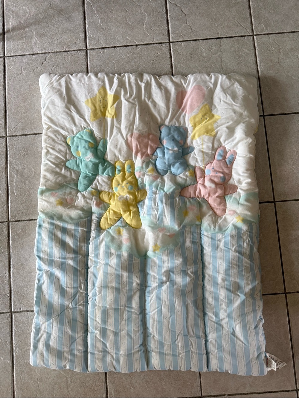 healthtex Pastel Plush Animal Baby Blanket in Blue, Pink, Yellow, Green